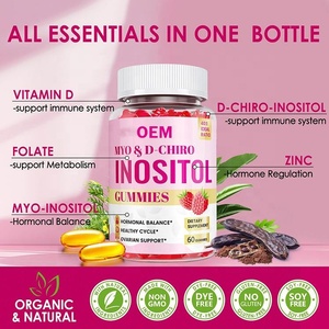 Gummies en gros Myo-inositol et D-chiro-inositol pour l'équilibre hormonal et le soutien ovarien sain avec vitamines D - Product Image 2