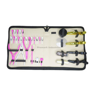 Excellent Quality Custom Logo Hair Extension Tools <b>Kit</b> with Accessories <b>Beads</b> Jar Protector Shield Small Clips - Product Image 1