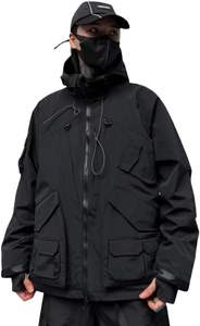 Veste matelassée décontractée avec logo personnalisé pour homme, épaisse et chaude, vêtements d'extérieur, col montant, fermeture éclair, veste coupe-vent pour la saison d'automne - Product Image 2