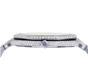 Montre mécanique Hip Hop pour homme 41 mm avec diamants glacés VVS, bracelet en verre moissanite, boîtier carré, fermoir papillon - Product Image 5