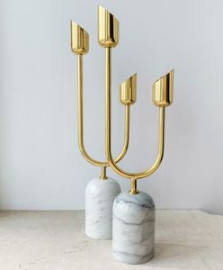 Chandelier d'église en métal doré rose pour 6 bougies, grand pilier design, éclairage élégant pour cérémonies - Product Image 5