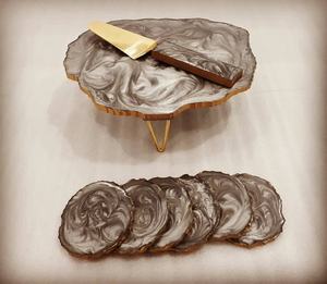 ขาตั้งเค้กเรซิ่นหลากสี |   งานแสดงเค้กทำมืออย่างมีศิลปะ - Product Image 4