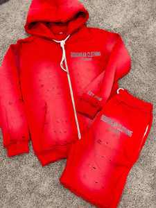 Survêtement à fermeture éclair vintage 100% coton Lettres brodées Impression Logo personnalisé Pull lourd Pantalon de survêtement Ensemble à capuche XL pour l'hiver - Product Image 6