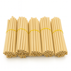 Pailles en bambou écologiques jetables biodégradables 100% naturelles en fibre de bambou - Product Image 6