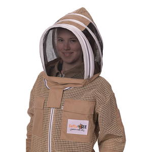 Traje de apicultura marrón protección de 3 capas con velo de esgrima para principiantes apicultores profesionales colmenas equipo personalizado - Product Image 5