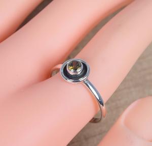 Elegante estilo bohemio 925 anillo de plata esterlina cuarzo ahumado Natural facetado noviembre piedra natal joyería símbolo cristiano - Product Image 4