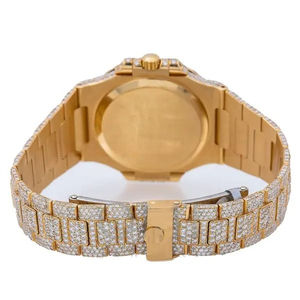 Montre unisexe de luxe entièrement sertie de diamants Moissanite VVS de qualité supérieure, style Hip Hop, avec date, mouvement Miyota, boîtier en acier inoxydable, certifiée - Product Image 3