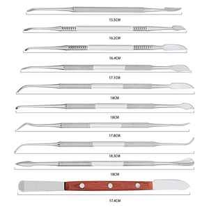 Lot de 10 pièces Kit de sculpture en cire Couteau de sculpture chirurgical dentaire Kit d'outils d'instruments dentaires - Product Image 5