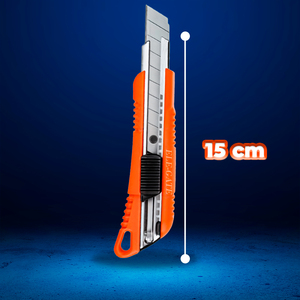 Coltello Professionale Retrattile da 15cm con Lama Intercambiabile in Acciaio Inox da 18mm e Manico in Plastica - Product Image 4