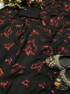 เสื้อผ้าแฟชั่นแบบดั้งเดิมของอินเดียชุดปาร์ตี้บริสุทธิ์ผ้าสารีพร้อมเสื้อสตรีสวยในราคาโรงงาน - Product Image 5