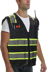 Chaleco de seguridad de malla de alta visibilidad de alta calidad para hombres y mujeres Chaleco DE SEGURIDAD reflectante de poliéster 100% transpirable - Product Image 2