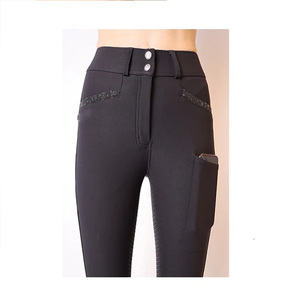 Pantalon d'équitation personnalisé pour femmes, poignée antidérapante, fabrication de vêtements d'équitation, vente en gros de culottes en vrac avec poche latérale - Product Image 6