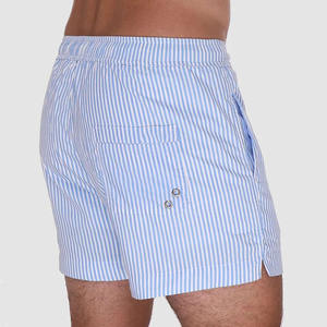 กางเกงขาสั้นลำลองผู้ชาย 5 นิ้ว ผ้าฝรั่งเศสเทอร์รี่ลายทางสั่งทำพิเศษ ระบายอากาศได้ดี ผ้าฝ้ายเนื้อนุ่ม ไม่ยับ สไตล์สตรีทแวร์ - Product Image 6