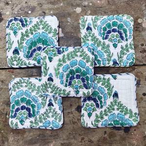 ถาดรองน้ำชาผ้าคอตตอนบุผ้าพิมพ์ลายทนทานทนทานทนทานต่อการใช้งานพร้อมท่อหม้อร้อนอุปกรณ์เสริมสำหรับเครื่องดื่ม - Product Image 5