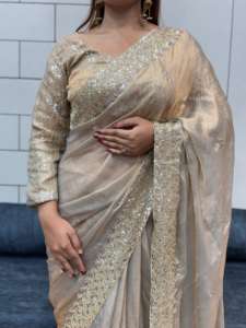 Premium Pure Bollywood Celebrity Séquence numérique Travail Saree design Saree Collection - Product Image 3