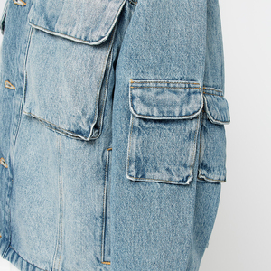 แจ็กเก็ตยีนส์คอตตอนสำหรับผู้ชายเสื้อโค้ท & แจ็กเก็ตผ้าเดนิมสไตล์ลำลองสำหรับผู้ชายปรับแต่งได้100% - Product Image 6