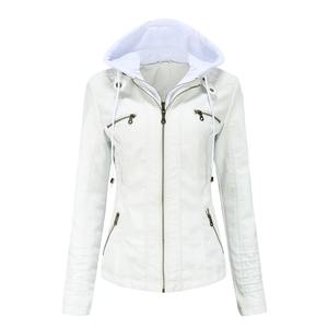 Manteau d'hiver pour femmes avec veste en cuir de style explosion Nouvelles dames Short Denim Lapel Outwear Fashion Trend Tops - Product Image 4