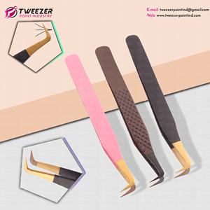 Pince à épiler professionnelle d'extension de cils en acier inoxydable de haute qualité outil de beauté de Volume pointu personnalisé - Product Image 6