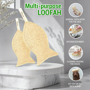 Luffa naturel vaisselle, brossage nettoyage luffa éponge cuisine - Product Image 3