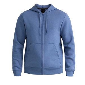 Vêtements Vêtements personnalisés avec cordon de serrage fermeture à col hommes sweat à capuche zippé en coton hommes sweat à capuche zippé - Product Image 6