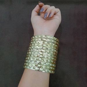 Pulseras de Moda al por Mayor Chapadas en Oro de 14K, 18K y 24K, Pulseras Tradicionales, Juego de Pulseras de Latón Chapadas en Oro, Joyería Rellena de Oro, Oro Joyería. - Product Image 1