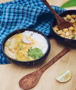 Coffret cadeau de petit bol de noix de coco vietnamien artisanat naturel métal personnalisé écologique pour le camping-de f s International - Product Image 5