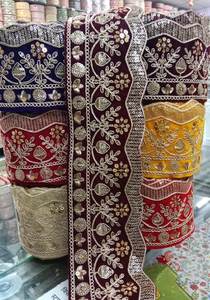 Ribete de Encaje de Velo Bordado con Lentejuelas Multicolores Ecológicas, Borde Brillante de Arcoíris de Lujo para Vestidos de Novia y Prendas - Product Image 5