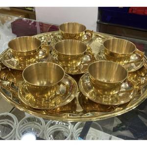 Antique Finish Copper Thali Set Includes Complete Plate Bowl Glass Spoon Set Ideal for Home Temple Office & Special Occasion Use - Product Image 5