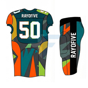 Tenues de football américain légères, respirantes, à manches courtes, personnalisées, nouveau style, couleur unie, haute qualité par Rayofive - Product Image 6