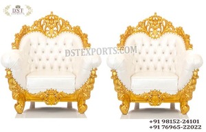 Sillas de Ceremonia Modernas Royal Roka para Novios - Sillas de Trono de Madera Tratada Ligera de Alta Calidad para Rey y Reina, en Tendencia - Product Image 2