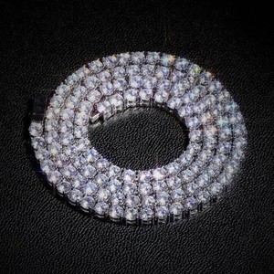 Alta calidad 18K oro sólido cubano tenis cadena diamante elegante joyería fina hombres boda compromiso regalo - Product Image 4