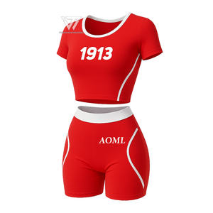 Delta grec | Sigma | Vêtements de sororité Theta DST Ensemble d'entraînement 2 pièces en spandex brodé pour femmes - Product Image 1