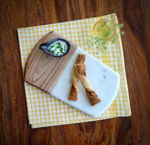 2024 New Arrival Factory Sale Acacia Wood and Marble Serving <b>Tray</b> Custom Pattern Home Trending Mother Pearl Dessert <b>Tray</b> - Product Image 4