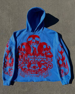 Conjunto de Sudadera con capucha de manga larga para hombre OEM 50% Algodón 50% poliéster invierno Oversize impreso muestra gratis - Product Image 3