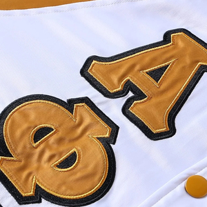 Chaquetas Universitarias de Satén para Hombre ALPHA PHI ALPHA, Chaquetas de Satén 100% Poliéster, Chaqueta Universitaria de Béisbol para Hombre, LETRA GRIEGA - Product Image 3