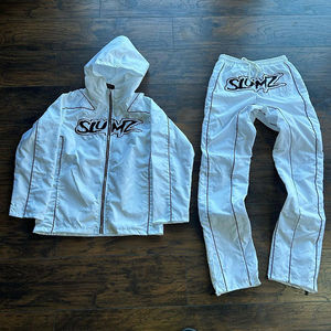 Chándal de hombre más vendido personalizado, cortavientos de nailon con cuello con capucha, diseño sólido liso a la moda para el invierno - Product Image 5