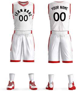 Conjuntos de Uniformes de Baloncesto sin Mangas Rojos PUFFIN SPORTS, 100% Poliéster, Antibacterianos, de Secado Rápido, Transpirables, Tallas Grandes, Personalizables para Equipos - Product Image 1