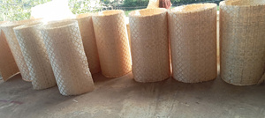 Hoja de cincha de bambú sostenible ecológica Material natural de cincha de bambú tejido a mano para muebles decorativos - Product Image 3