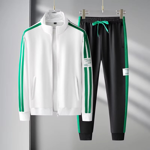 Sudadera sólida para hombre, conjunto de chándal para correr, cremallera transpirable, ropa deportiva ligera de secado rápido para Fitness, gimnasio, correr - Product Image 2
