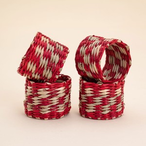 Anneaux de serviette en herbe de mer colorée, accessoires de table, décoration, anneaux tissés en herbe de mer pour serviettes - Product Image 2