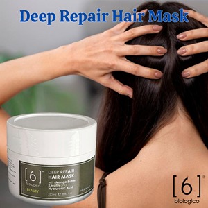 Après-shampoing réparateur profond à la kératine, au beurre de mangue et à l'acide hyaluronique pour cheveux abîmés 250ml Fabriqué en Italie - Product Image 1