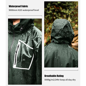 Veste de randonnée imperméable de haute qualité, à capuche, douce pour la peau, élégante, pour hommes - Product Image 5