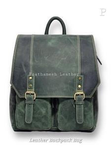 Sac à dos en cuir personnalisé sécurisé spacieux prix de gros classique fabriqué à la main affaires directes en usine remises en gros tendances - Product Image 6