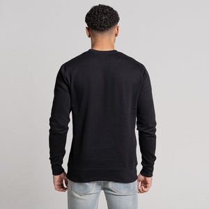 Sudadera de invierno personalizable para hombre secado rápido y absorción de sudor color sólido manga larga con cuello forrado fábrica al por mayor - Product Image 3