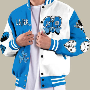 Chaqueta de Invierno Personalizada para Hombre, de Cuero Genuino, Impermeable, con Parches de Piedras Bordadas, Estilo Universitario Clásico - Product Image 2