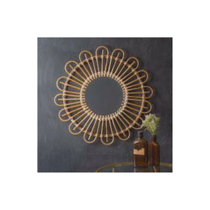 Miroir mural en rotin livraison rapide décoration murale naturelle artisanat conceptions personnalisées fabricant du Vietnam - Product Image 6