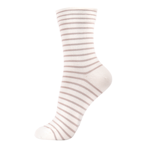 Chaussettes en coton tricoté respirantes pour femmes - Motif rayé Couleur pastel Chaussettes coréennes à usage quotidien - Product Image 3
