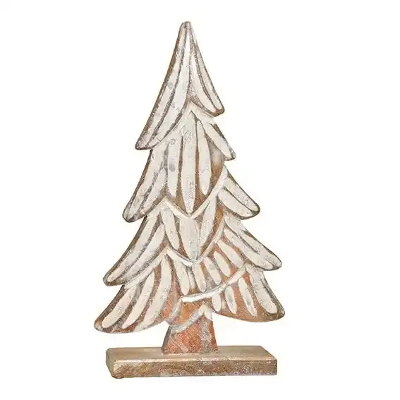 รูปปั้นตกแต่งบนโต๊ะสำหรับห้องนั่งเล่นรูปปั้นไม้รูปทรงต้นไม้สำหรับตกแต่งคริสต์มาส