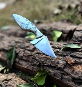 Cuchillo de Caza de Hoja Fija de Alta Calidad, Diseño de Supervivencia para Campamento al Aire Libre, Alto Contenido de Carbono, Mango Completo, Desollador de Ciervos, Funda Fina para Exteriores - Product Image 5