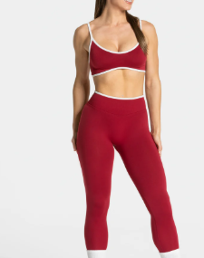 Nouveau pantalon d'entraînement de Yoga sans couture Ignite Patchwork couleur bloquant Leggings taille élastique leggings de yoga couleur solide - Product Image 2